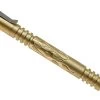Rick Hinderer Investigator Pen Flames Brass/Messing, Bead Blasted, Tactical Pen