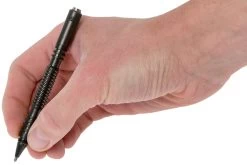 Rick Hinderer Spiral Investigator Pen Stainless Steel, Stonewash Black DLC, Tactical Pen -Udendørs Værktøjsbutik HRK INVP SPR SSBL 04 rick hinderer knives