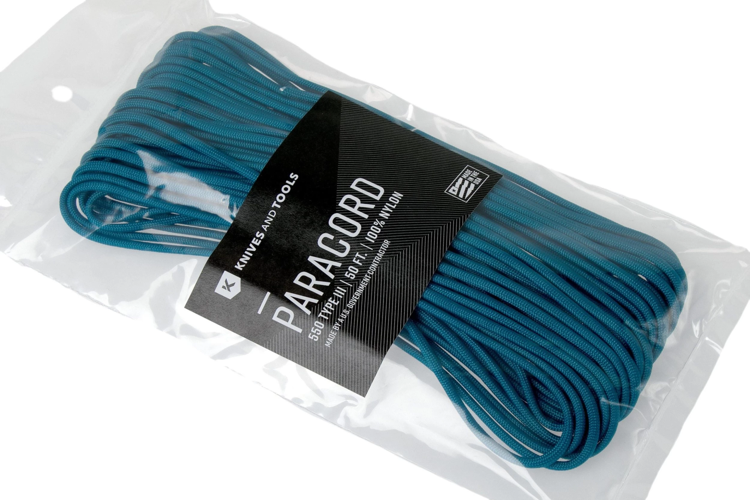 Knivesandtools 550 Paracord Type III, Colour: Caribbean, 50 Ft (15.24 M) 3 Knivesandtools 550 Paracord Type III, Colour: Caribbean, 50 Ft (15.24 M) - Billede 3