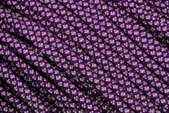 Knivesandtools 550 Paracord Type III, Colour: Acid Purple With Cream Diamonds - 50 Ft (15.24 Meters)