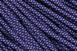 Knivesandtools 550 Paracord Type III, Colour: Acid Purple With Silver Grey Diamonds - 50 Ft (15.24 Meters)