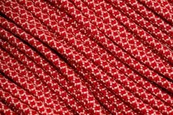 Knivesandtools 550 Paracord Type III, Colour: Cream With Imperial Red Diamonds - 50 Ft (15.24 Meters)