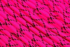 Knivesandtools 550 Paracord Type III, Colour: Neon Pink With Black X - 50 Ft (15.24 Meters)
