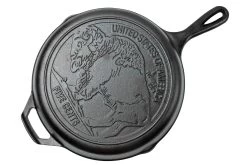 Lodge Classic Cast Iron "Buffalo Nickel" Logo L8SK3BN, Diameter Approx. 26 Cm, Frying Pan -Udendørs Værktøjsbutik LG L 8SK3BN 03 lodgeskillet