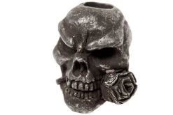 Schmuckatelli Rose Skull Bead Black Oxidized