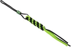 WE Knife A-01A Paracord Lanyard With Titanium Bead, Green-black