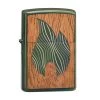 Zippo Woodchuck Mahogany Flame High Polish Green 49057-000002, Lighter
