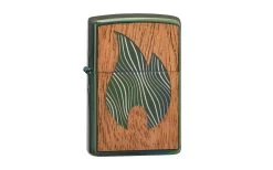 Zippo Woodchuck Mahogany Flame High Polish Green 49057-000002, Lighter